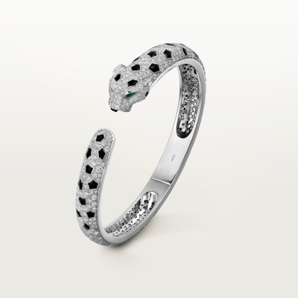 Cartier Panthère de Cartier Bracelet Medium Model Paved White Gold