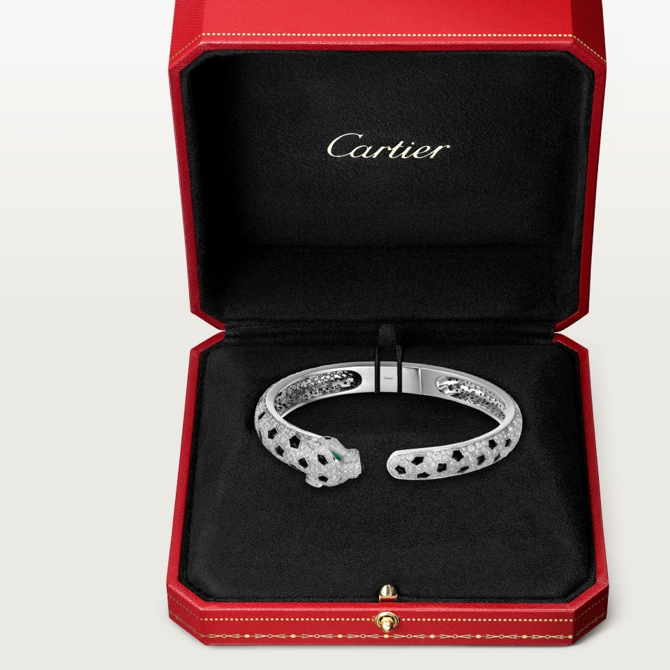 Cartier Panthère de Cartier Bracelet Medium Model Paved White Gold