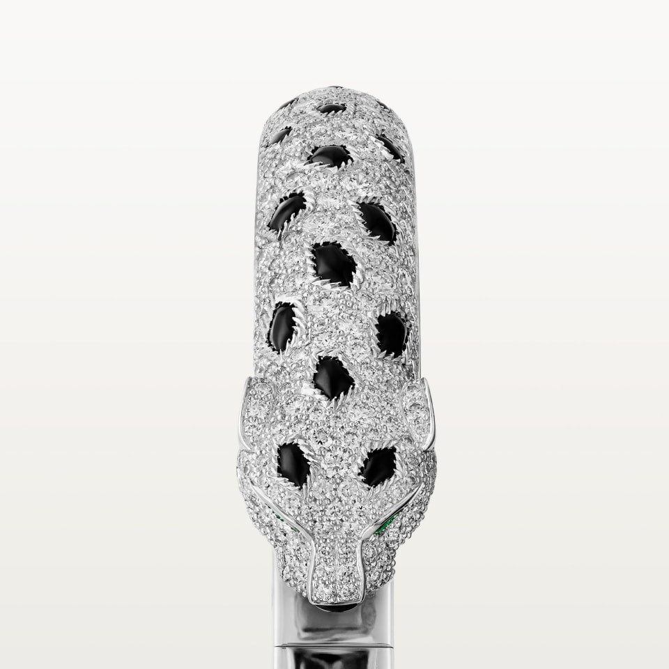 Cartier Panthère de Cartier Bracelet Medium Model Paved White Gold
