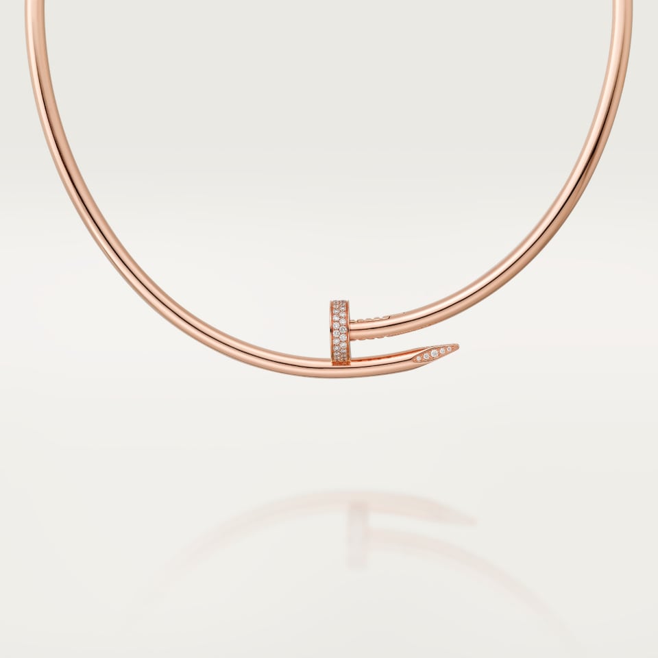 Cartier Juste Un Clou Necklace Classic Diamond 18K Rose Gold