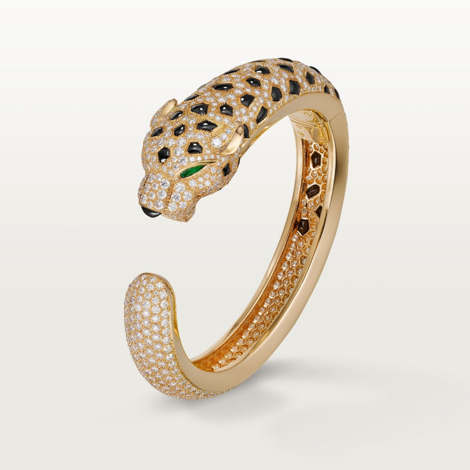 Cartier Panthère de Cartier Bracelet Yellow Gold Emeralds Onyx Diamonds