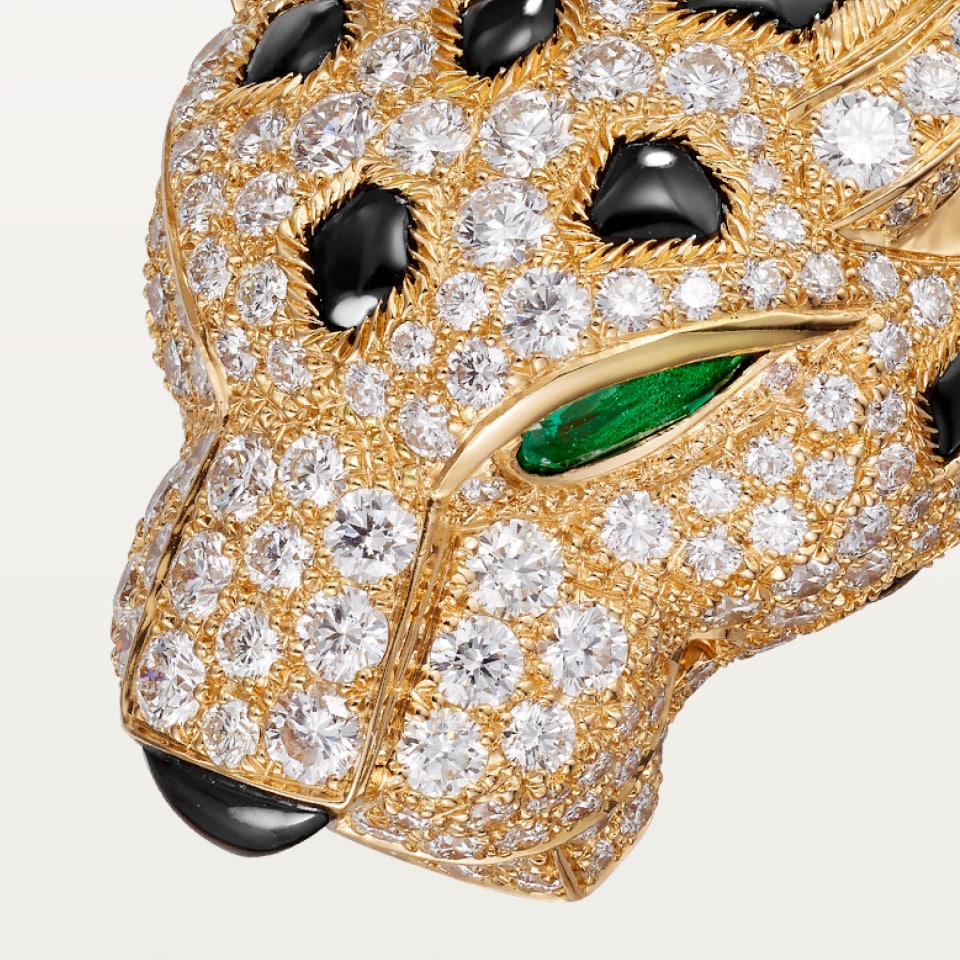 Cartier Panthère de Cartier Bracelet Yellow Gold Emeralds Onyx Diamonds