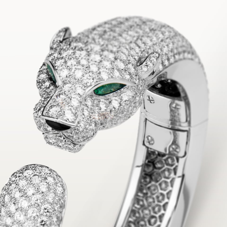 Cartier Panthère de Cartier Bracelet Paved White Gold