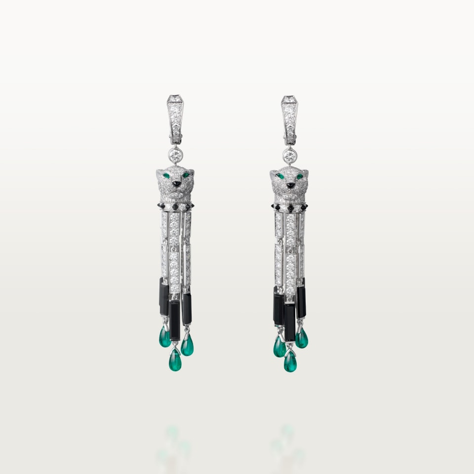 Cartier Panthère Earrings Large Model Paved