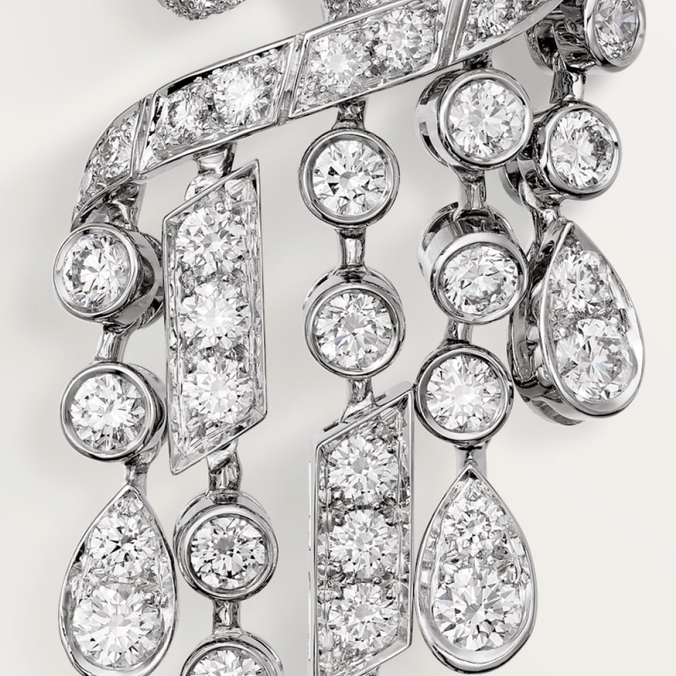 Cartier Panthère de Cartier Earrings White Gold Emeralds Onyx Diamonds