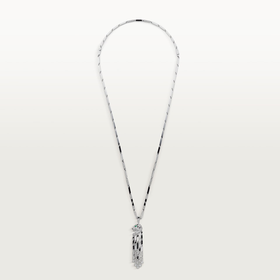 Cartier Panthère Long Necklace White Gold Diamonds 18K White Gold
