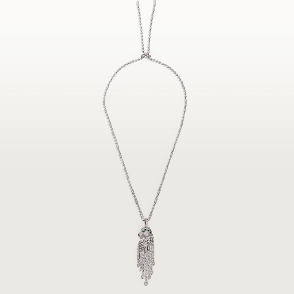 Cartier Panthère de Cartier Necklace White Gold Emeralds Onyx Diamonds
