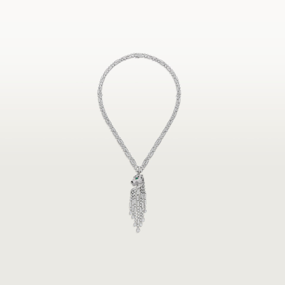 Cartier Panthère de Cartier Necklace White Gold Emeralds Onyx Diamonds