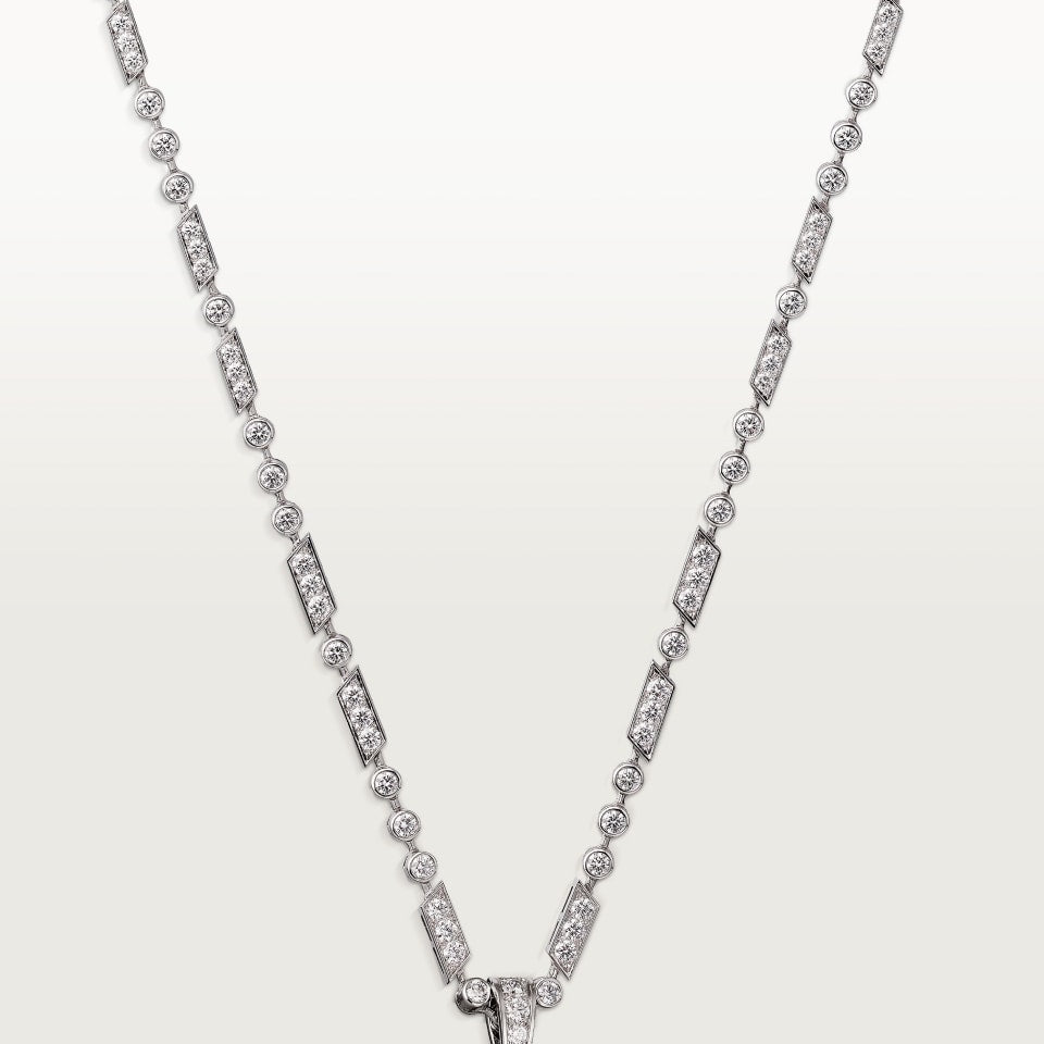 Cartier Panthère de Cartier Necklace White Gold Emeralds Onyx Diamonds