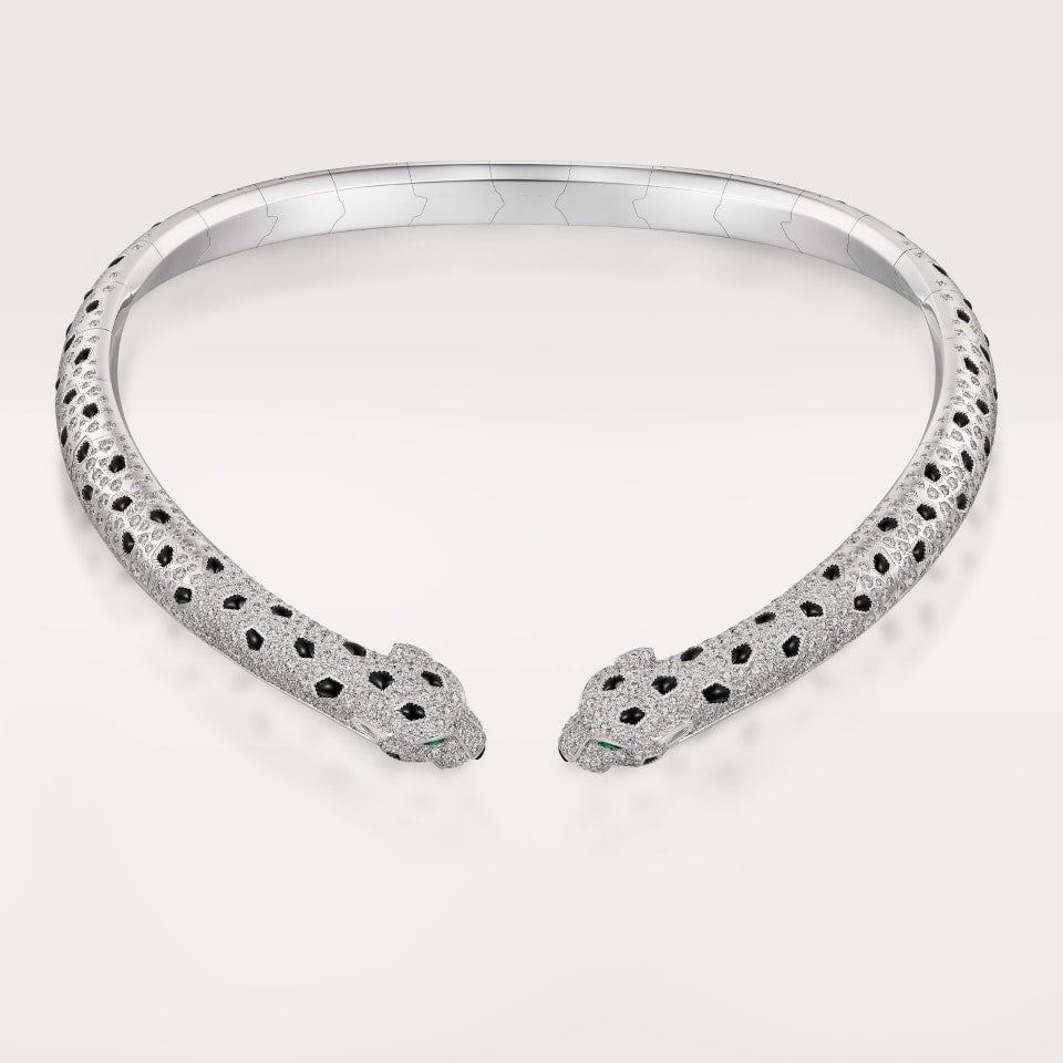 Cartier Panthère de Cartier Torque Necklace White Gold Emeralds Onyx Diamonds