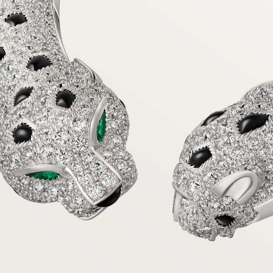 Cartier Panthère de Cartier Torque Necklace White Gold Emeralds Onyx Diamonds