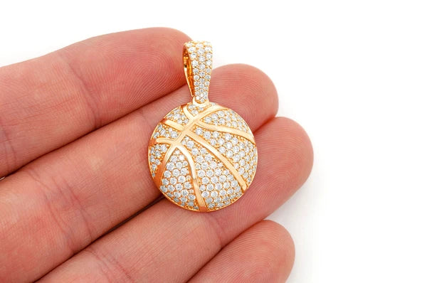 Erkals Jewellers Basketball Pendant 18K Gold 2.00ctw
