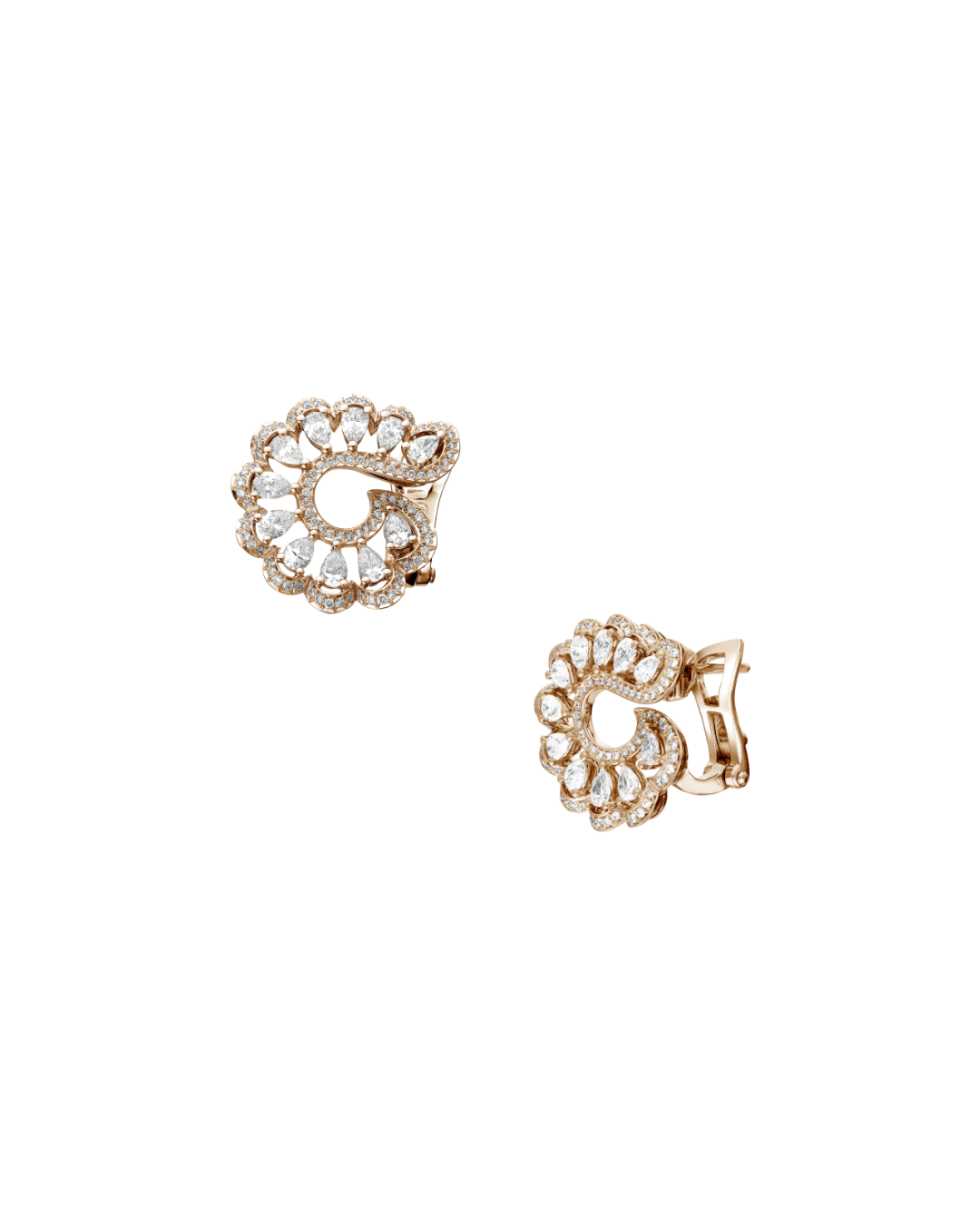 Precious Lace Vague Diamond Earrings 18ct Rose Gold