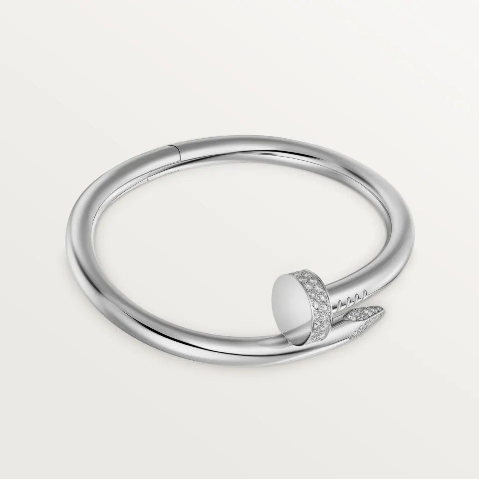 Cartier Juste un Clou Bracelet Large Model Diamonds 18K White Gold