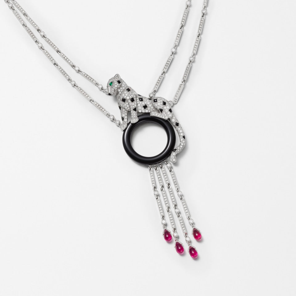 Cartier Panthère de Cartier Necklace White Gold Rubellites Diamonds
