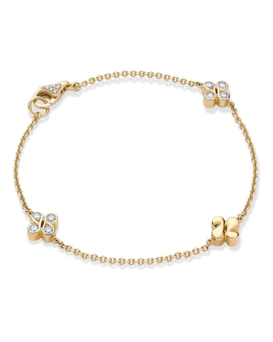 Be Gold Triple Charm Bracelet