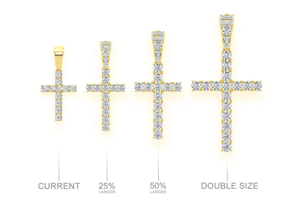 Erkals Jewellers Miracle Set Cross Pendant 18K Gold Diamond 0.15ctw