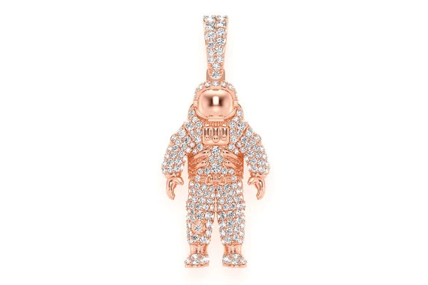 Erkals Jewellers Space Astronaut Pendant 18K Gold Diamond 1.00ctw