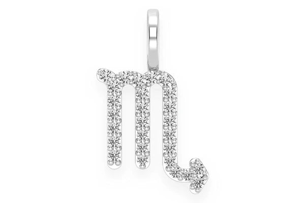 Erkals Jewellers Scorpio Zodiac Pendant 18K Gold Diamond 0.10ctw