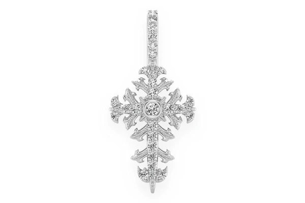 Erkals Jewellers Filigree Cross Pendant 18K Gold Diamond 0.50ctw