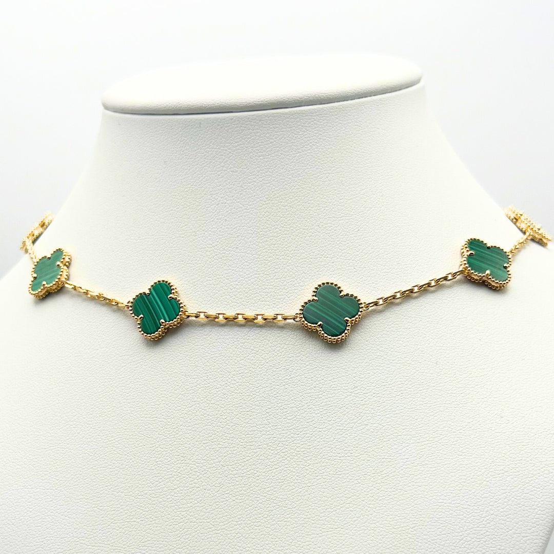 Van Cleef & Arpels Collar Vintage Alhambra 10 Motivos Malaquita Oro amarillo de 18 quilates
