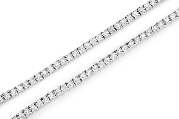 Erkals Jewellers 2pt Miracle Set Diamond Tennis Necklace 18K Gold 4.00ctw