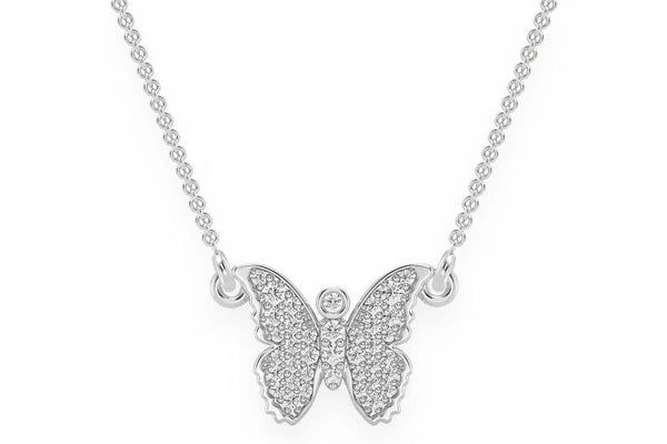 Erkals Jewellers Butterfly Emoji Pendant 18K Gold Diamond 0.20ctw