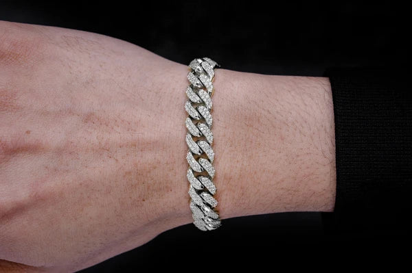 Erkals Jewellers 10mm Miami Cuban Link Diamond Bracelet 18K Gold 5.00ctw