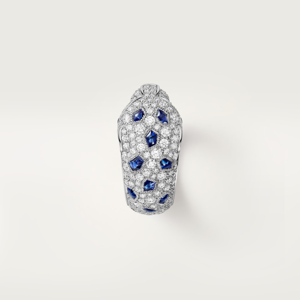Cartier Panthère de Cartier Ring Medium Model Half-Paved White Gold