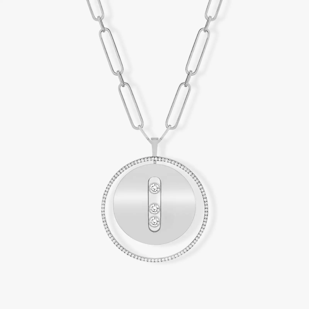 Lucky Move Long Diamond Necklace LM 18ct Gold