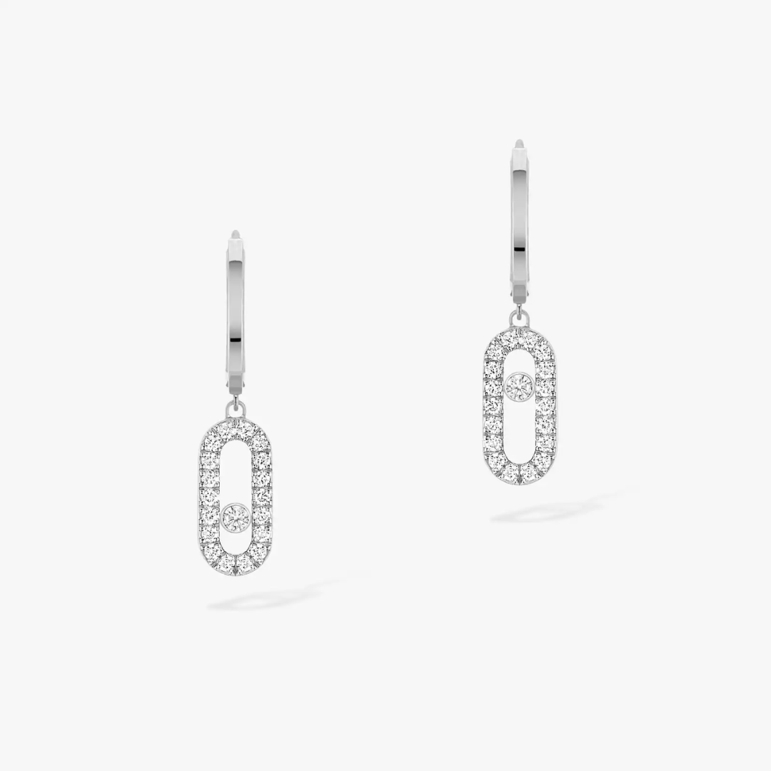 Move Uno Hoop Diamond Earrings 18ct Gold