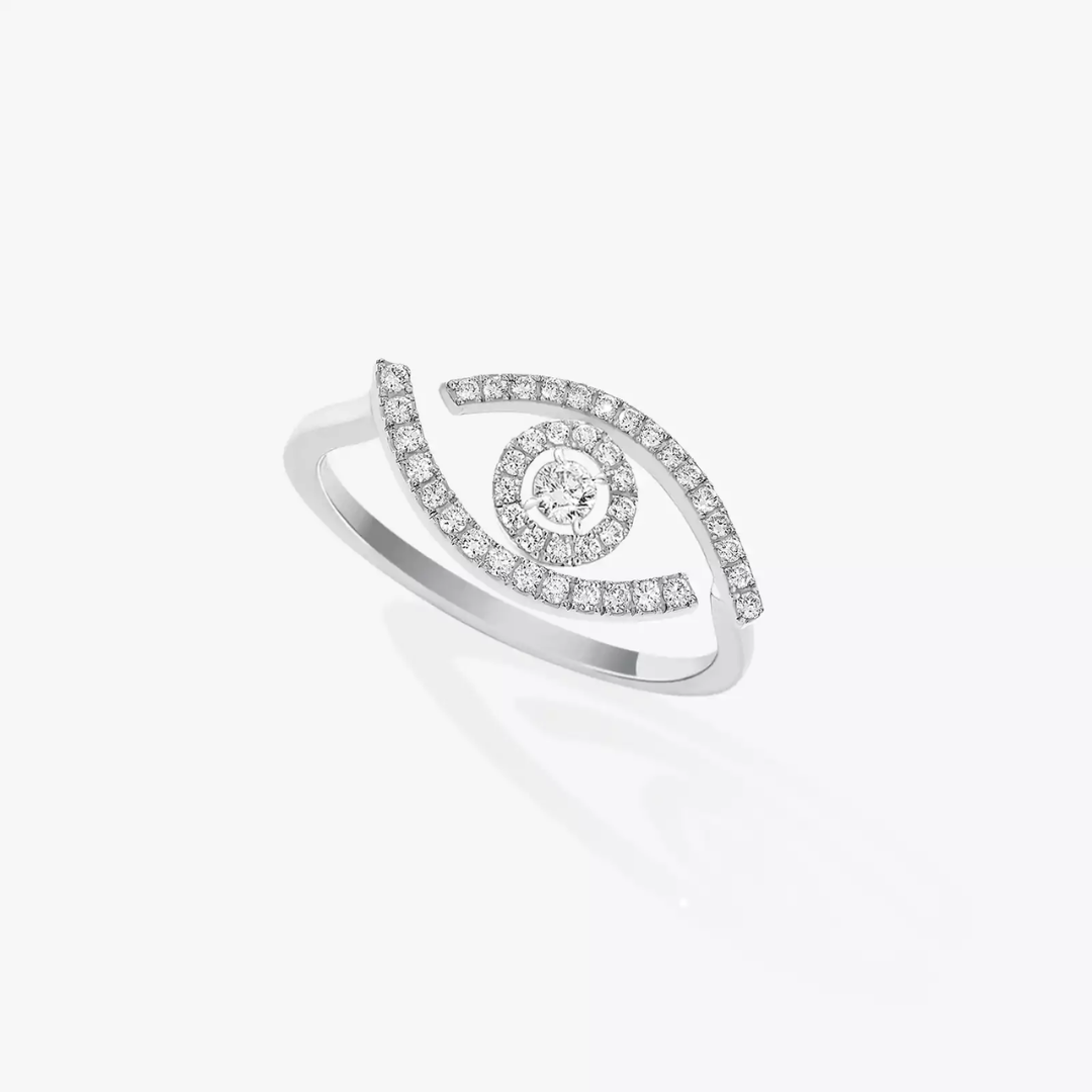 Lucky Eye Pavé Diamond Ring 18ct Gold