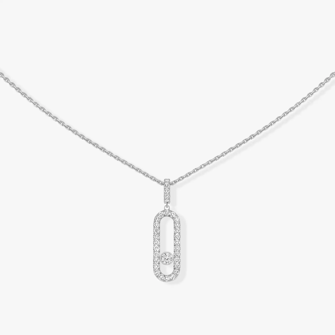 Move Uno Pavé Large Diamond Necklace 18ct Gold