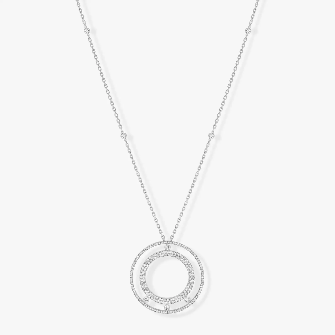 Move Romane Long Diamond Pavé Necklace 18ct Gold