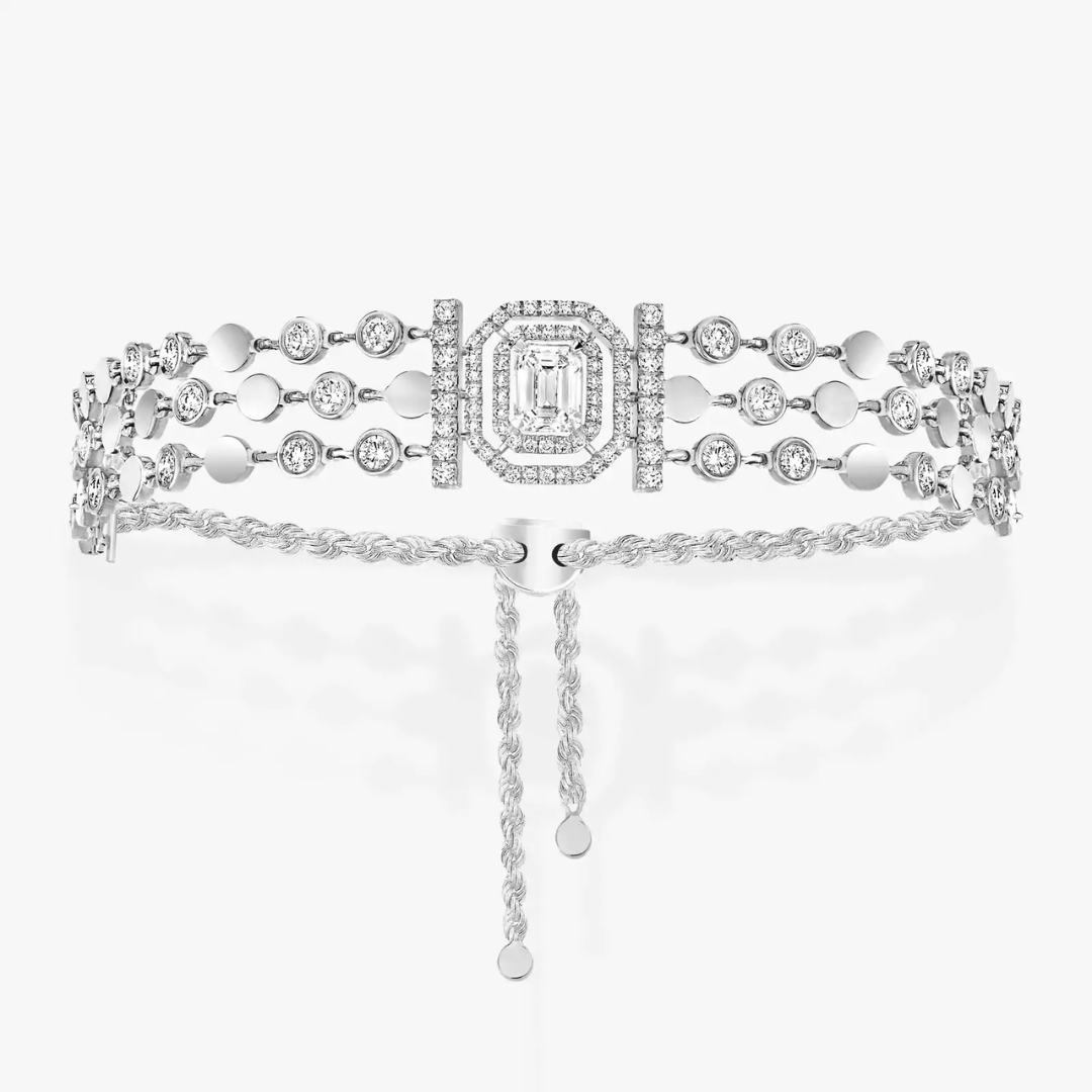 D-Vibes Multi-Row Diamond Bracelet 18ct Gold