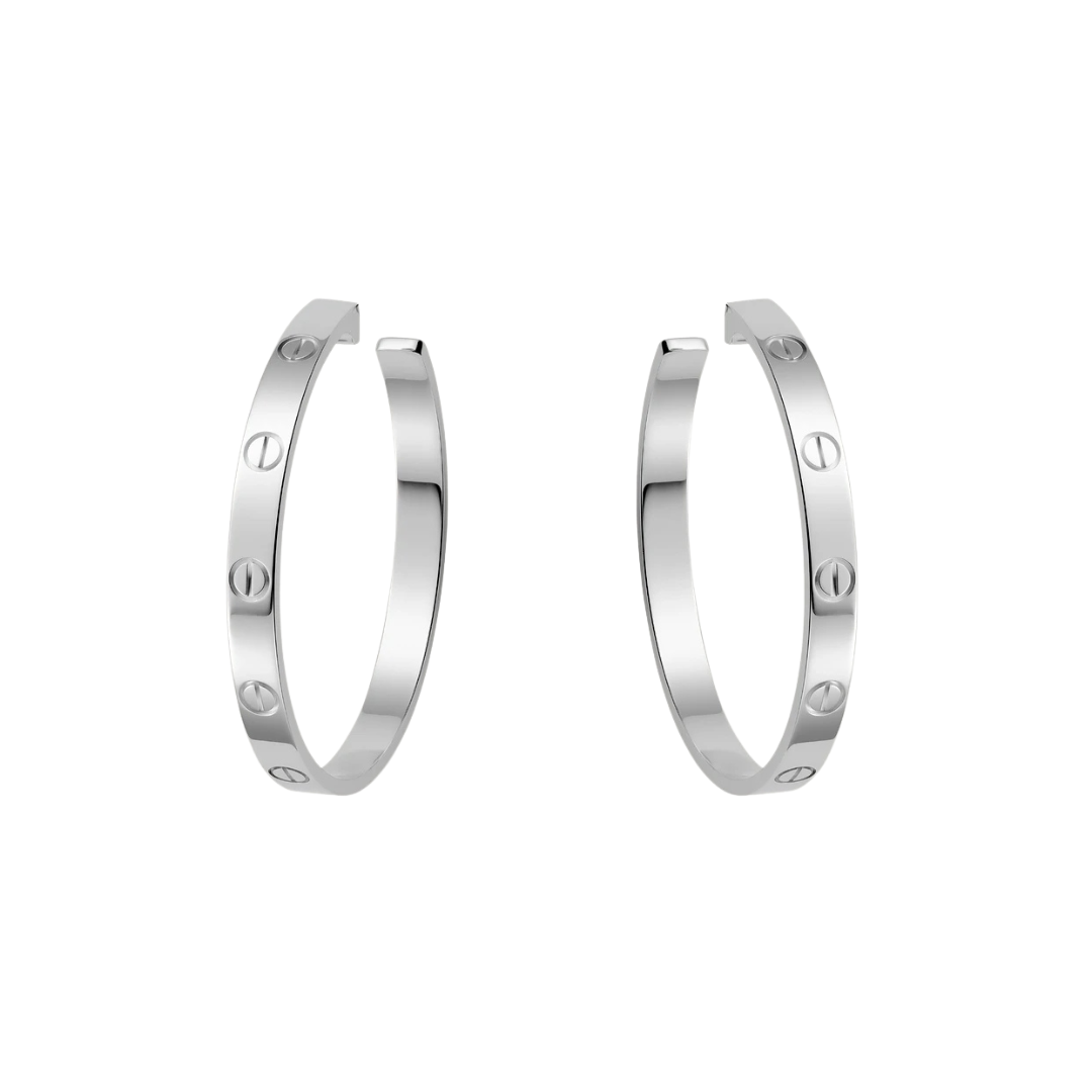 Cartier Love Large Hoop Earrings 18ct White Gold