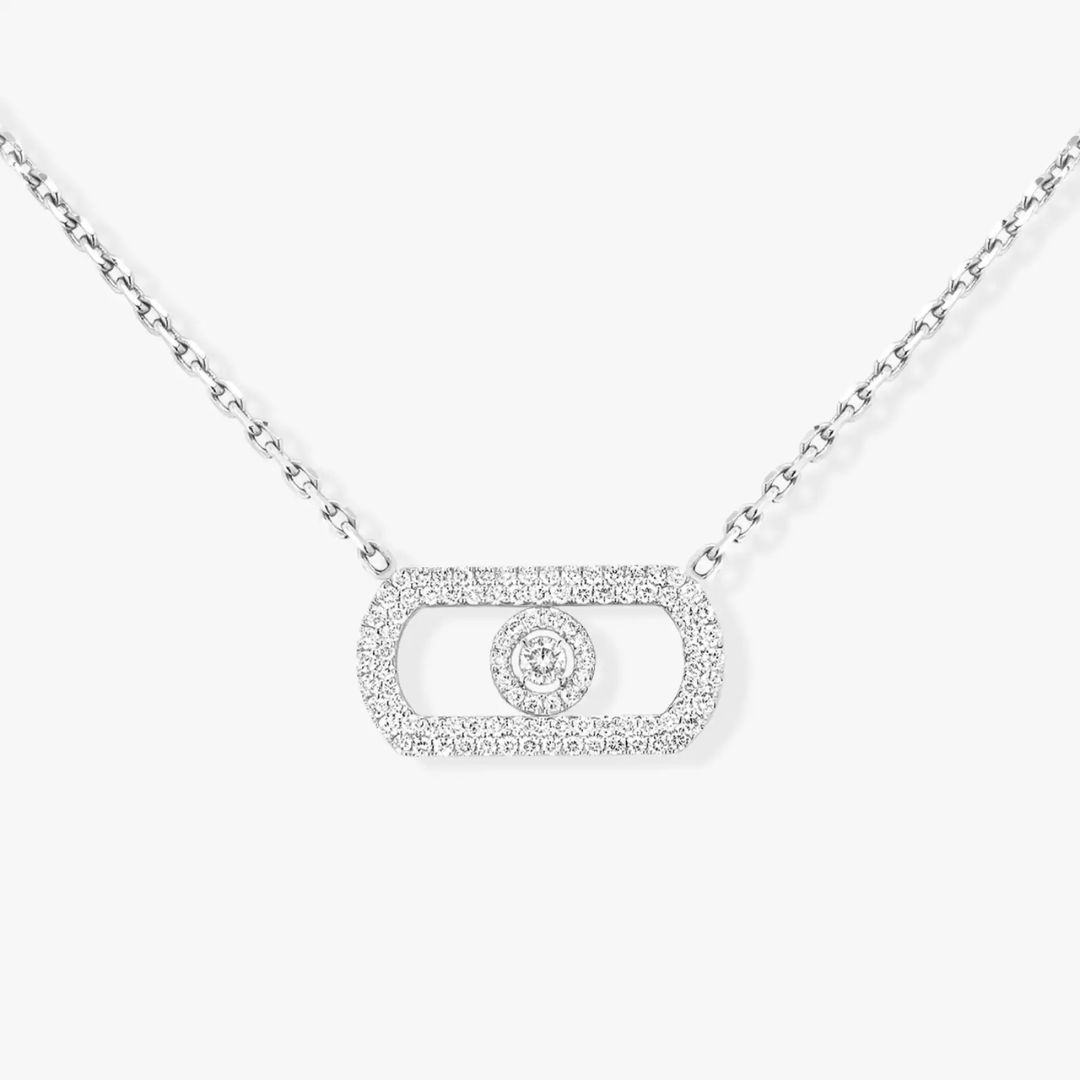So Move Pavé Diamond Necklace 18ct Gold