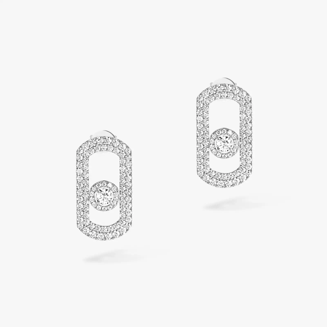 So Move Pavé Diamond Earrings 18ct Gold