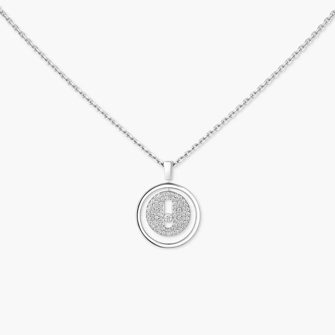 Lucky Move SM Pavé Diamond Necklace 18ct Gold