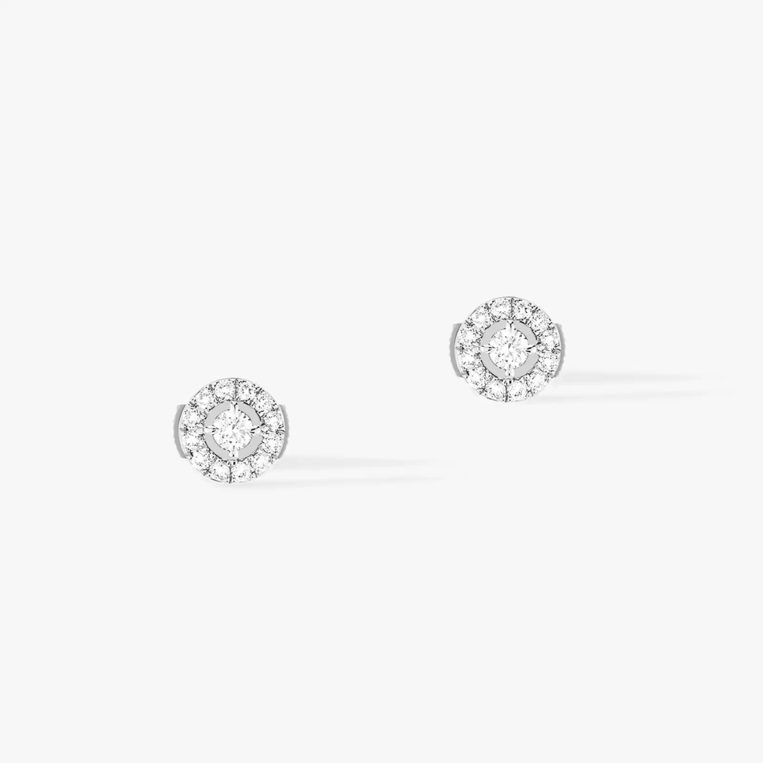 Joy Round Diamond Earrings 18ct Gold