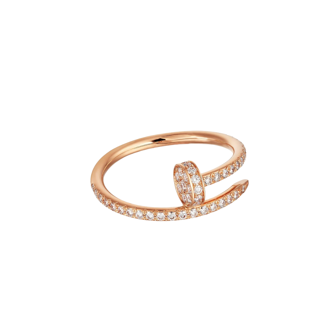 Cartier Juste Un Clou Ring Small Semi-Paved Diamonds 18ct Gold
