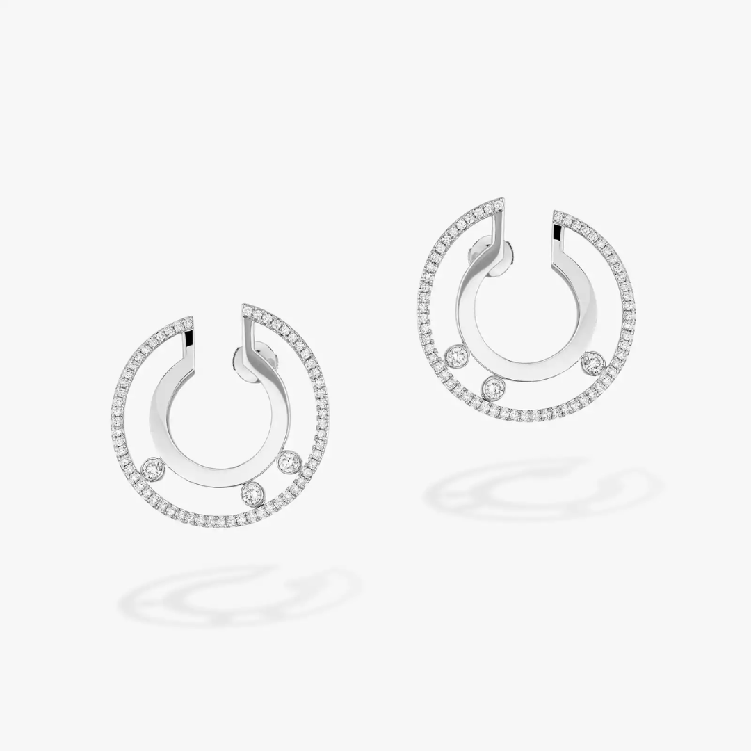 Move Romane Hoop Diamond Earrings 18ct Gold