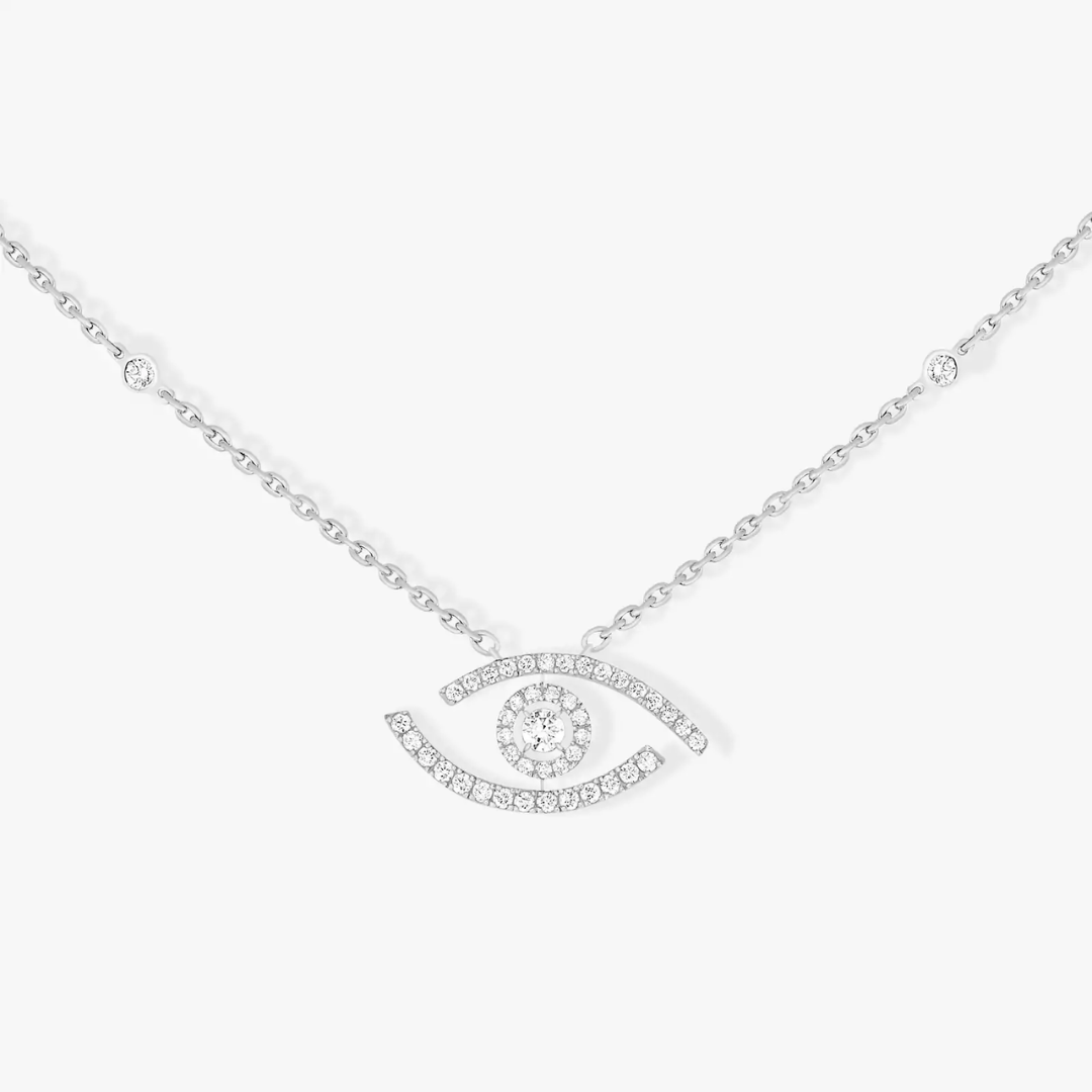 Lucky Eye Pavé Necklace 18ct Gold