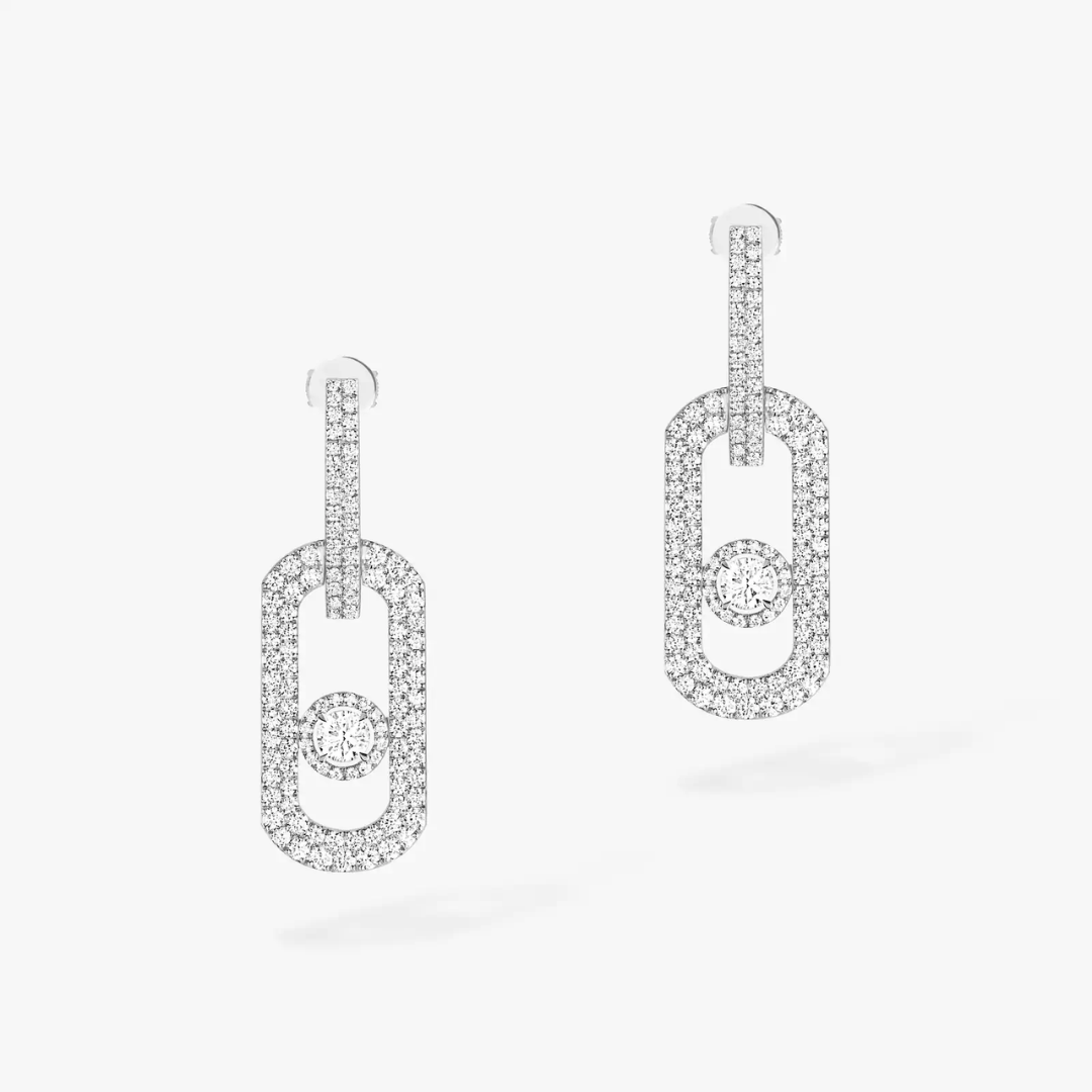 So Move XL Diamond Pavé Pendant Diamond Earrings 18ct Gold