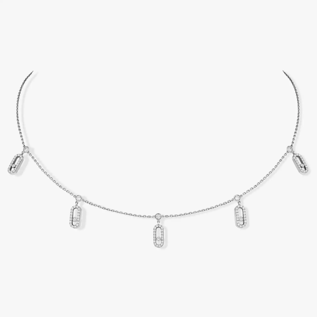 Move Uno Pavé Drop Pendant Choker 18ct Gold
