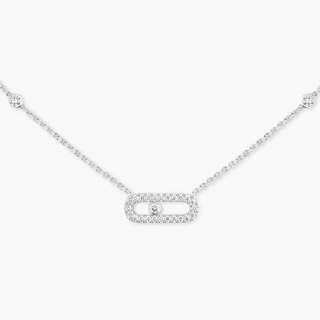 Move Uno Pavé Diamond Necklace 18ct Gold