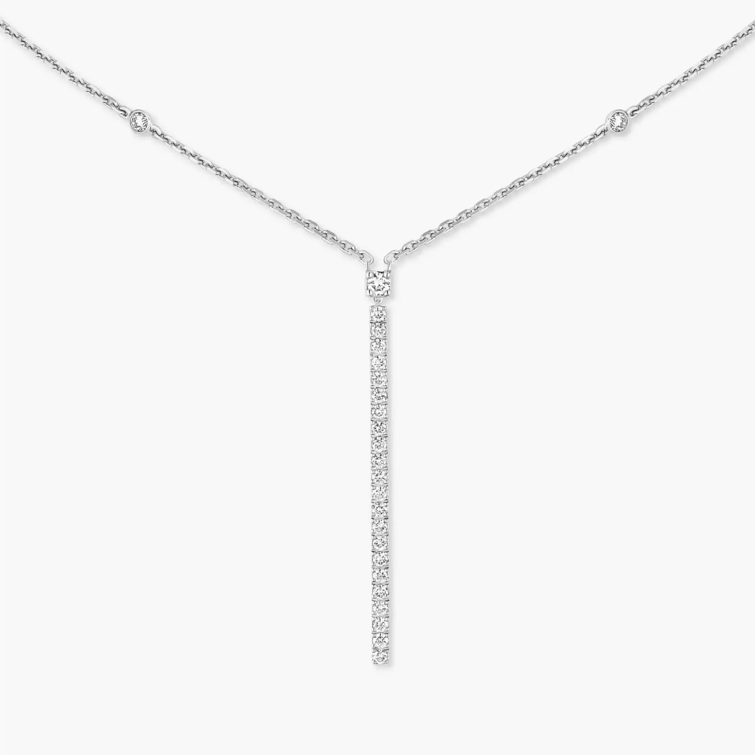 Gatsby Vertical Bar Necklace 18ct Gold