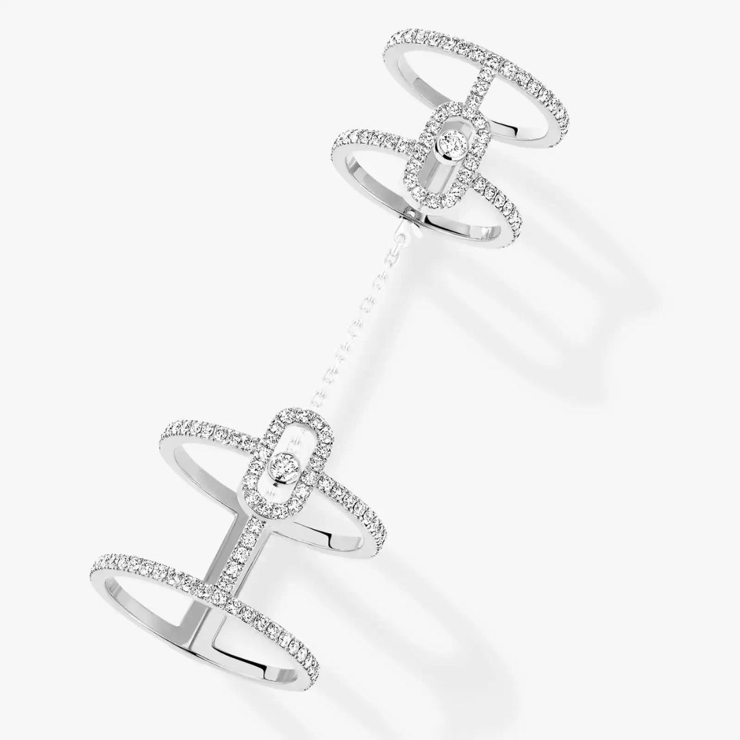 Move Uno Double Diamond Ring 18ct Gold