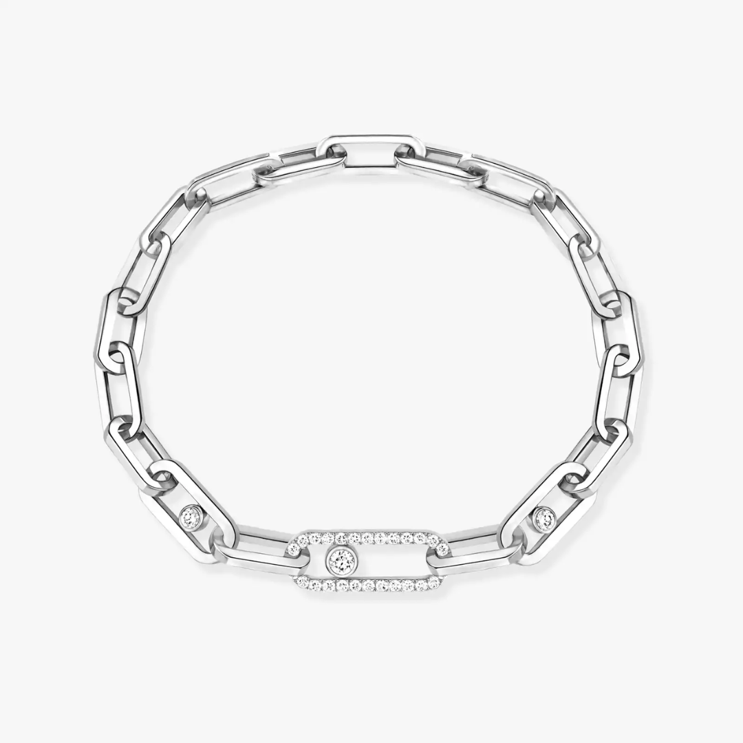 Move Link Diamond Bracelet 18ct Gold