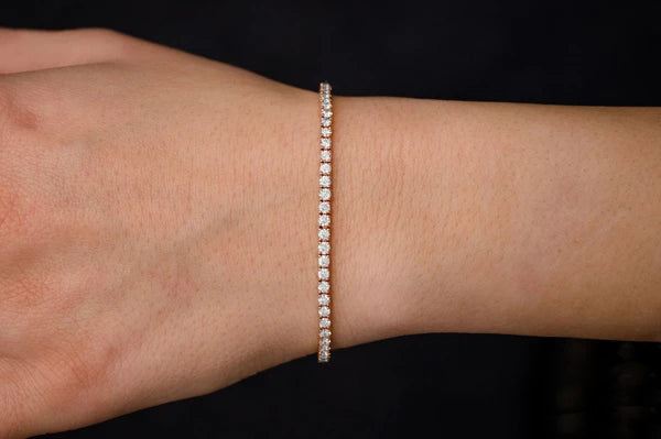 Erkals Jewellers 6pt Prong Set Diamond Tennis Bracelet 18K Gold 4.60ctw